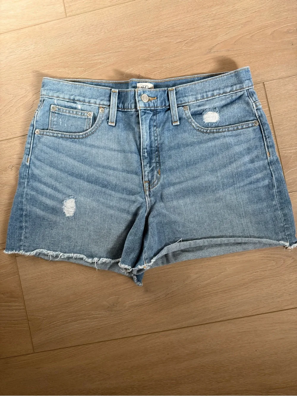 J. Crew blue denim cut-off shorts high waisted size 31 - Picture 7 of 7